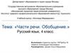 Части речи. Обобщение