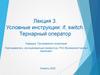 Условные операторы. Лекция 3