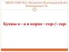 Буквы о - а в корне –гор-/-гар-