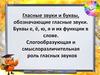 Гласные звуки и буквы, обозначающие гласные звуки