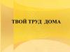 Твой труд дома