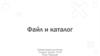 Файл и каталог