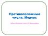 Противоположные числа. Модуль  (6 класс)