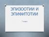 Эпизоотии и эпифитотии