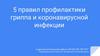 Правила профилактики гриппа и коронавирусной инфекции