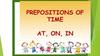 Предлоги времени