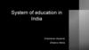 System of education in India