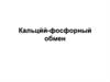 Кальцйй-фосфорный обмен