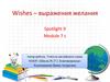 Wishes – выражения желания. Spotlight 9