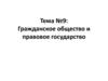 Тема №9: Гражданское общество и правовое государство