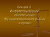 Инфраструктурное обеспечение функционирования рынка и право. Лекция 9