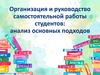 Организация и руководство самостоятельной работы студентов: анализ основных подходов