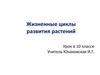 Жизненные циклы растений