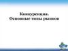Конкуренция. Основные типы рынков