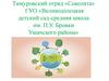 Тимуровский отряд «Соколята». Отчет о работе