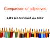 Comparison of adjectives