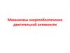 Механизмы энергообеспечения двигательной активности