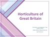 Horticulture of Great Britain