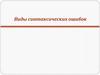 Виды синтаксических ошибок