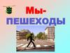 Мы - пешеходы
