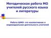 Методическая работа МО учителей русского языка и литературы