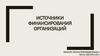 Источники финансирования организаций