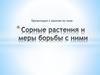Сорные растения и меры борьбы с ними