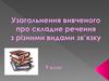 Узагальнення вивченого про складне речення з різними видами зв’язку
