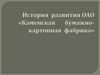История развития ОАО "Каменская картонно-бумажная фабрика"