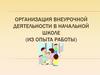 Организация внеурочной деятельности в начальной школе (из опыта работы)