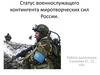 Статус военнослужащего контингента миротворческих сил России
