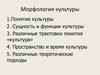 Морфология культуры