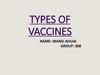 Types of vaccines