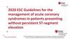 2020 ESC Guidelines for the management of acute coronary syndromes