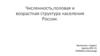 Численность,половая и возрастная структура населения России