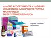 Анализ ассортимента и наличия лекарственных средств группы макролидов в Республике Беларусь