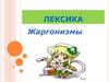 Лексика. Жаргонизмы