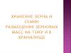 Хранение зерна и семян. Размещение зерновых масс на току и в хранилище