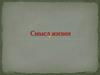 Смысл жизни