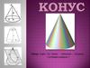 Конус. Виды конусов. Конусы в нашей жизни