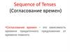 Sequence of Tenses (Согласование времен)