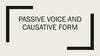Passive voice and causative form