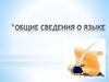 Общие сведения о языке