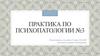 Практика по психопатологии №3