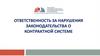 Ответственность за нарушения законодательства о контрактной системе