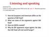 Listening and speaking