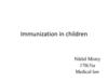 Immunization in children