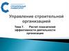 Расчет показателей эффективности деятельности организации. Тема 7