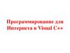 Программирование в Visual C++