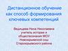 Дистанционное обучение как способ формирования ключевых компетенций